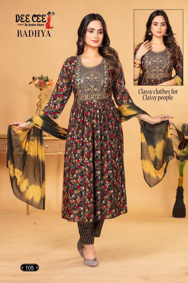 Deecee Radhya Rayon Foil Printed Kurti Pant With Dupatta